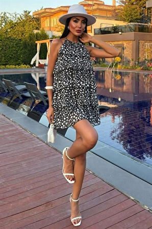 Fırfırlı Şifon Elbise 290508