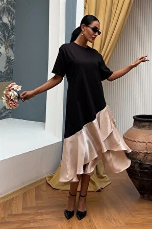 Volanlı üprem Elbise 2864