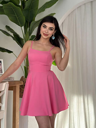 Pole İp Askılı Elbise