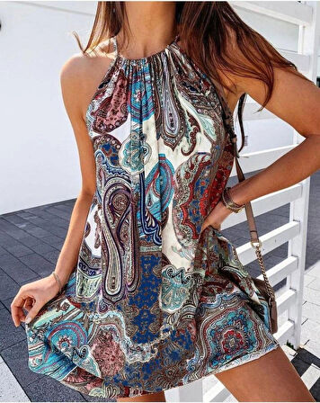 Kadın şal Desen Mikro Kumaş Elbise