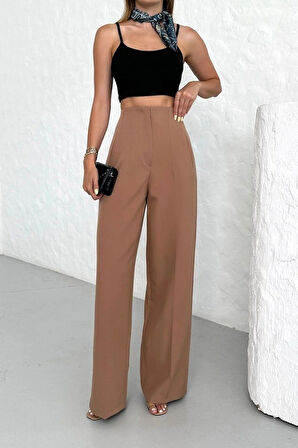 Yüksek Bel Pensli̇ Palazzo Pantolon