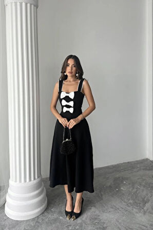 iyah Fiyonk Garnili Dantelli Elbise