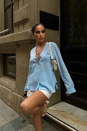 Poulina Flamlı Keten Gömlek 325708