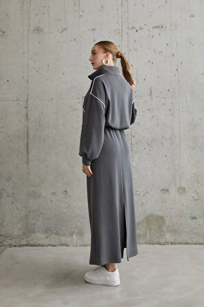 Füme Biyeli weatshirt Ve Etek Takım