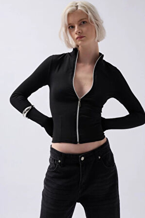 Fermuar Detaylı Bluz