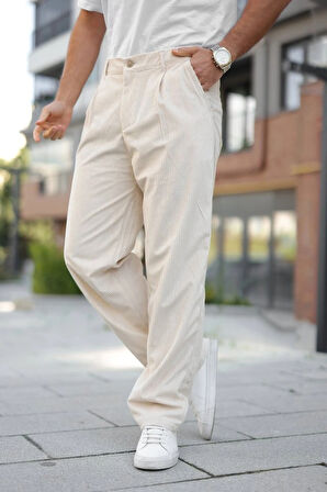 Erkek Kadife Baggy Pantolon