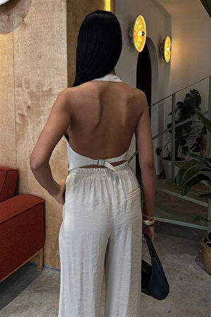 Halter Yaka Yelekli odal Takım 10144