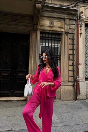 ATEN KRUVAZE BAĞAAI BUZ PANTOON TAKI  Fuşya