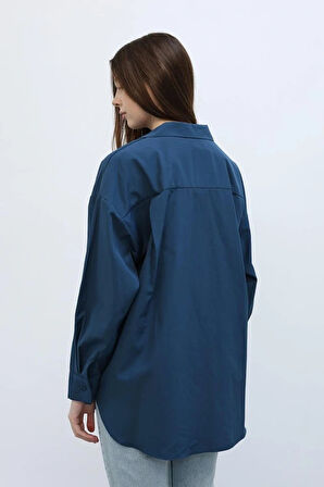 Uzun Kol Gömlek  İndigo