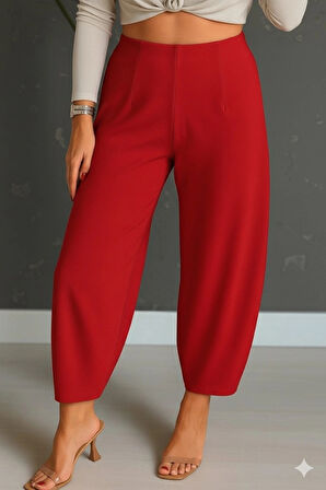 Kadın Yüksek Bel Krep Pantolon