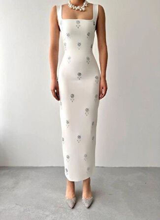 Ners Taş Detaylı Elbise