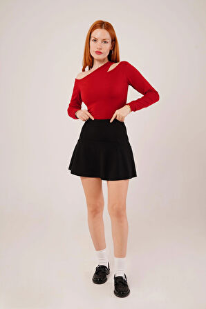 İçi Şortlu iyah Mini Etek