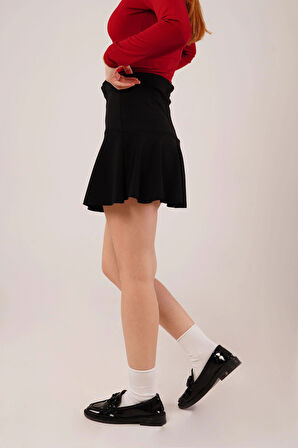 İçi Şortlu iyah Mini Etek