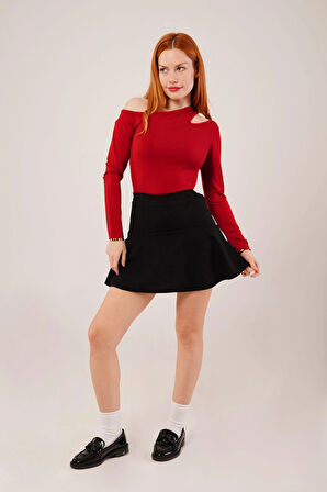 İçi Şortlu iyah Mini Etek