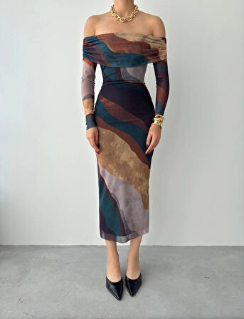 Sevilla adonna Yaka Tül Elbise