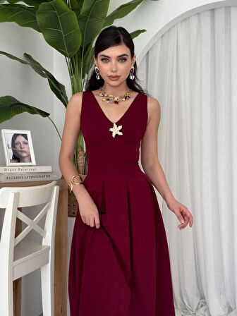 ate Yıldız Detaylı Elbise