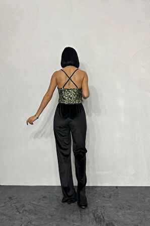 Gold Askılı Degaje Bluz