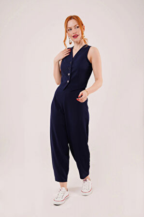 Havuç Kesim Lacivert Pantolon