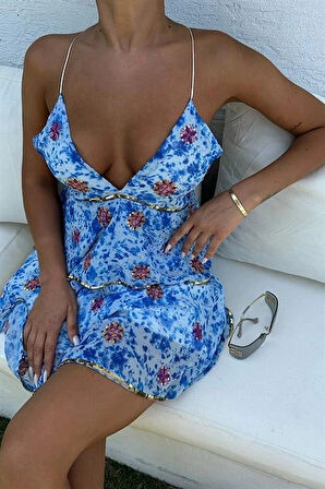 Cheryl Gold Pul Detaylı Elbise 247508