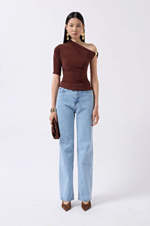 Aksesuar Detay Cutout Bluz