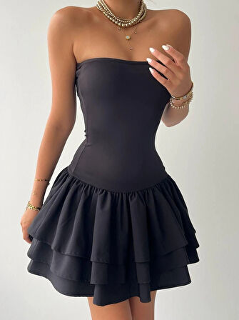 Vosges traplez Mini Elbise