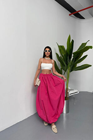 BE ATİKİ BAON ETEK ŞANE BOY OFT KUAŞ  Fuşya