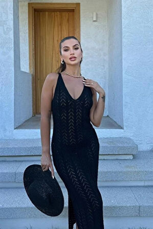 Rosalia Sırt Dekolteli Elbise 2761