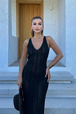 Rosalia Sırt Dekolteli Elbise 2761