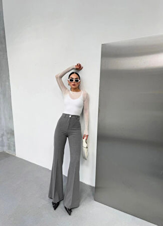 230 Gr Poly Viscose Full Lycra İspanyol Paça Pantolon