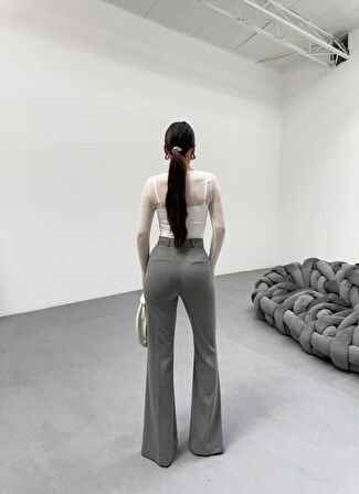 230 Gr Poly Viscose Full Lycra İspanyol Paça Pantolon