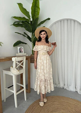 Reget Kemerli Elbise