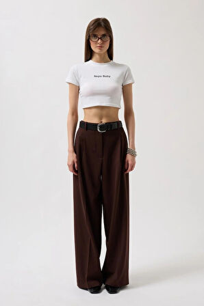 Nepo Baskılı Crop TShirt