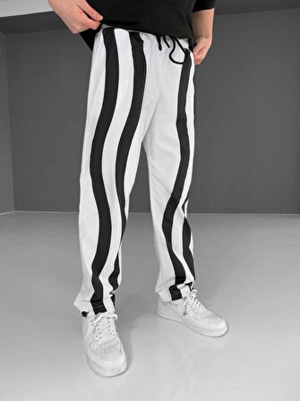 Paraşüt Kumaş Eşofman  Beyaz