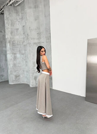 Gi̇o Çi̇zgi̇li̇ Garni̇li̇ i̇di̇ Etek Yelek Takim