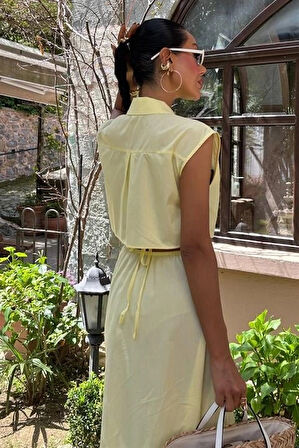 Göbeği Halka Detaylı idi Boy Elbise 2896