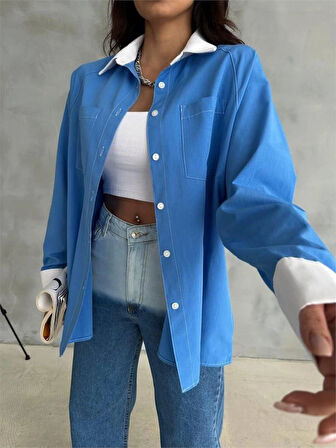 KOL VE ANŞET BEYAZ KAPALI PİLE DETAYLI GÖLEK  avi