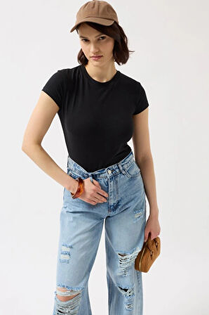 Likralı Basic TShirt