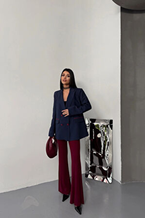 TASARI CEKET KAPLAA DÜĞELİ  Lacivert