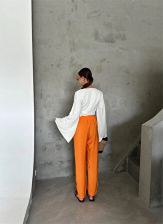 BE ATİK DETAYI ODA KUAŞ PANTOON  Orange