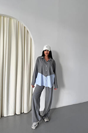 POYVİKON  POPİN PARÇAI GÖEK PANTOON TAKI  Gri