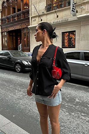 Poulina Flamlı Keten Gömlek 325708