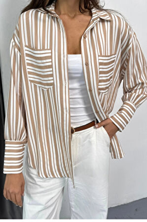 ÇİZGİİ GÖEK  Bej