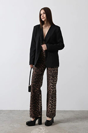 Önü Bağlamalı Blazer Ceket  iyah