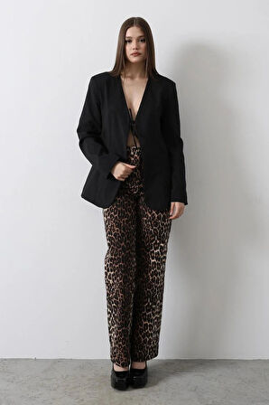 Önü Bağlamalı Blazer Ceket  iyah