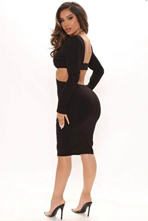 Kadın Full Dekolte Detay Fırsat ürün eksi Elbise