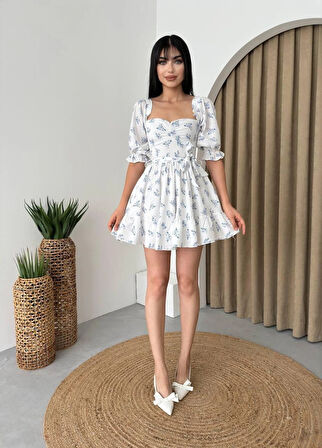 Rucka Belden Bağlamalı ini Elbise