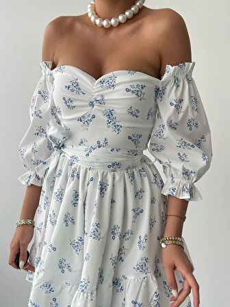 Rucka Belden Bağlamalı ini Elbise