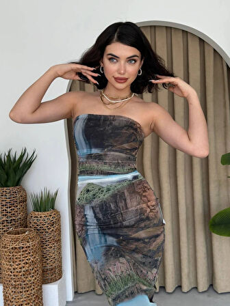 ountain traplez Tül Elbise