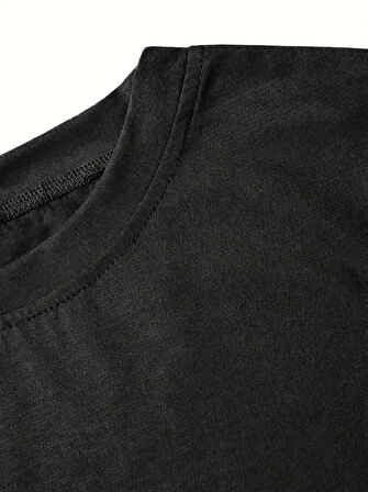 Fiyonk Baskılı iyah Oversize Unisex Tshirt iyah