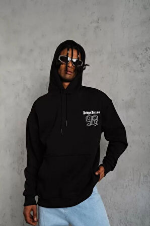 Erkek 98 Baskılı Kapşonlu weat  iyah